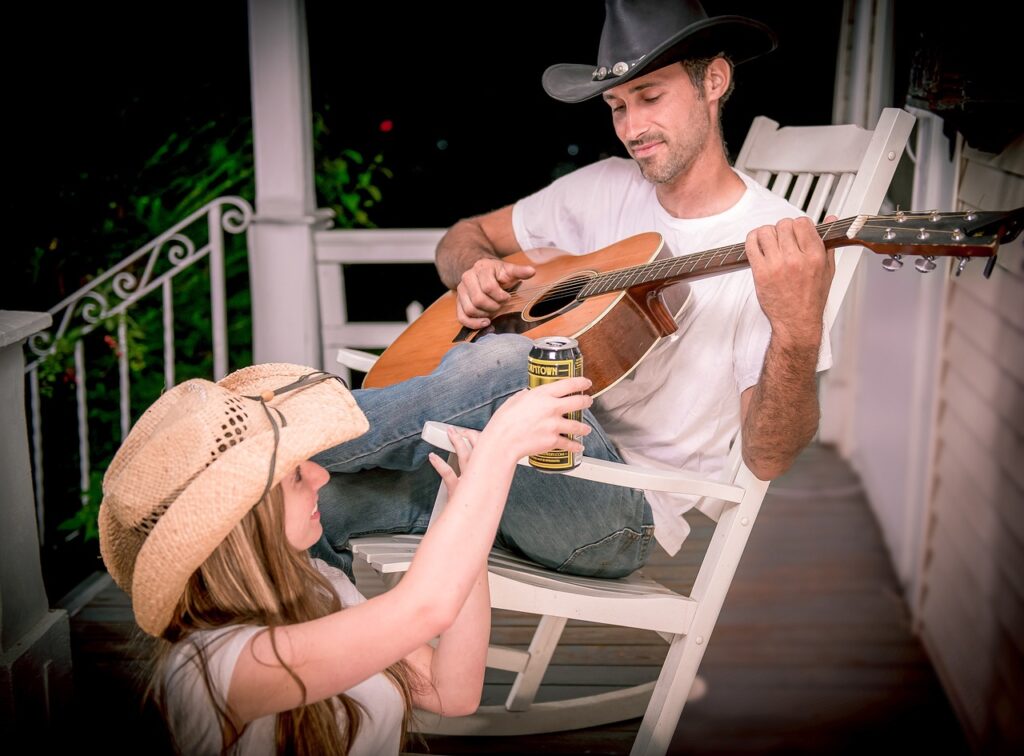 beer, guitar, porch, music, couple, smiling, alcohol, happiness, porch, porch, porch, porch, porch